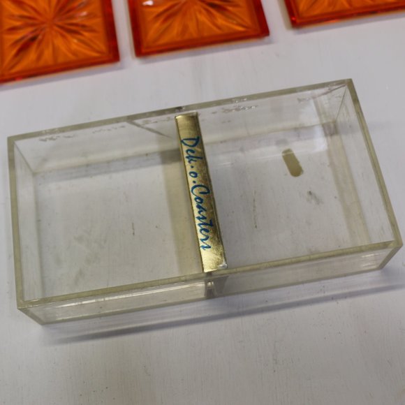 Mid-Century Modern Lucite Starburst Coasters - Picture 5 of 8